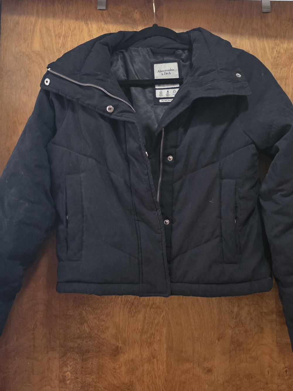 Abercrombie & Fitch Black Quilted Puffer Jacket